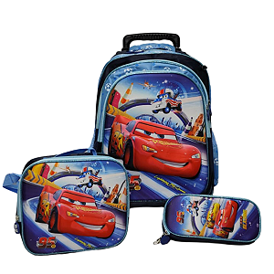 TRIO MOCHILA RODINHA RELÂMPAGO MCQUEEM