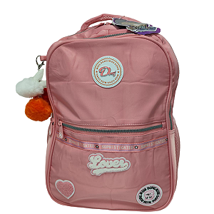 MOCHILA POMPOM ROSA