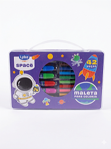 MALETA PARA COLORIR COM 42 PECAS SPACE