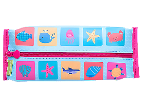 ESTOJO RETANGULAR FUNDO DO MAR  LEOELEO