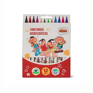 CANETINHAS HIDROGRAFIAS - CX C/12 CORES - TURMA DA MONICA LYKE