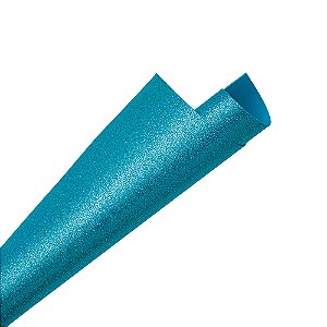 PLACA EVA GLITTER  40X60 AZUL TURQUESA 1.8MM  UNIDADE LYKE