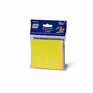 BLOCO RECADO AUTO-ADESIVO 76X102MM - NEON - 100FLS LYKE