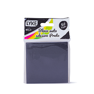 BLOCO ADESIVO  PRETO 50 FOLHAS - 7676MM LYKE