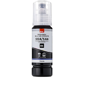 TINTA REFIL CORANTE 544 BLACK P/ EPSON 70ml - CX C/ 1UN