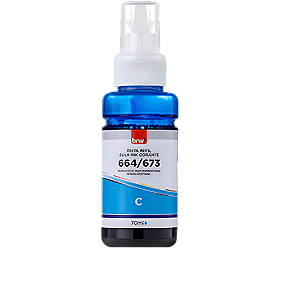 TINTA REFIL CORANTE 664 CIANO P/ EPSON 70ml - CX C/ 1UN