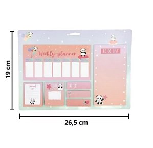 BLOCO DE NOTAS EM PAPEL ADESIVO PANDA