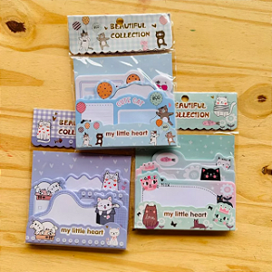 BLOCO DE NOTAS EM PAPEL ADESIVO BEAUTIFUL COLLECTION