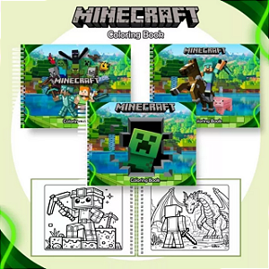 LIVRO DE PINTAR MINECRAFT 180G