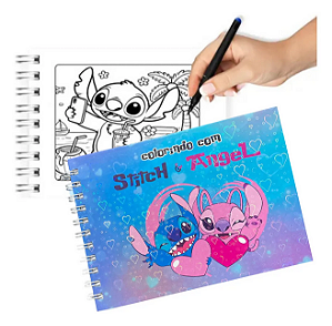LIVRO DE PINTAR STITCH E ANGEL 180G