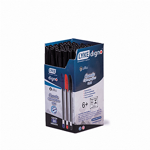 CANETA ESF. UNIK 1.0MM PRETA CX C/50 LYKE