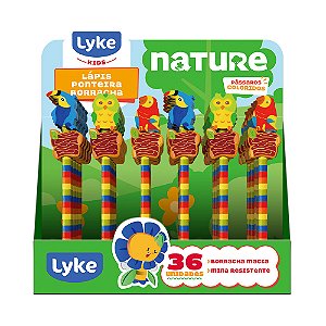 LAPIS C/ BORRACHA NATURE DISPLAY C/36  UNIDADES  LYKE