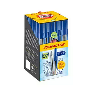 CANETA ESFEROGRAFICA 07 CX C/50 UN VERMELHA COMPACTOR