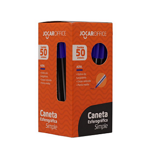 CANETA ESF.SIMPLE MEDIA AZUL CX C/50 UN LEO E LEO