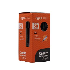 CANETA ESFEROGRÁFICA LEO E LEO CX C/50 PRETA LEO E LEO