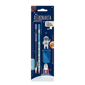 KIT LAPIS HB ASTRONAUTA 2 LAPIS/APONTADOR/ BORRACHA UNIDADE LEO E LEO