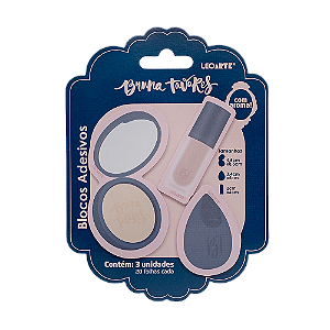 BLOCO ADESIVO C/ AROMA BRUNA TAVARES - CARTELA C/ 3 BLOCOS 20F CADA LEOARTE