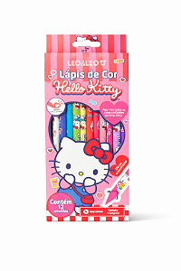 LAPIS DE COR CORES DOS PERSONAGENS HELLO KITTY 12 CORES TRIANGULAR LEO&LEO