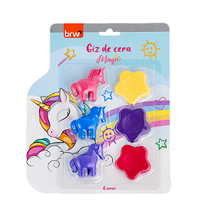 GIZ DE CERA FORMATOS MAGIC 6 CORES - BLISTER C/ 6UN