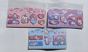 CONJ ADESIVOS E RECADINHOS CUTE 9,3X17,2 15FL CADA UN GATINHO VMP