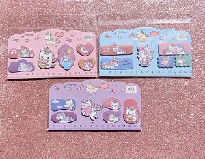 CONJ ADESIVOS E RECADINHOS CUTE 9,3X17,2 15FL  UNICORNIO UNIDADE