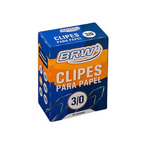 CLIPES P/ PAPEL 3/0 - CX C/ 50UN BRW