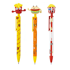 LAPISEIRA PLÁSTICA DIVERTIDA 0,7MM - FAST FOOD UNIDADE