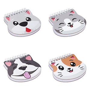 CADERNO CAPA DURA PAUTADO - FORMATO PET - BEST FRIEND - 80 FOLHAS - PCT C/ 4UN