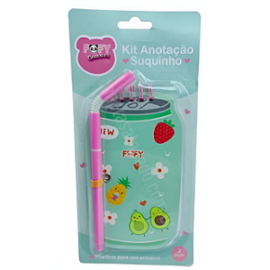 KIT ANOTACAO SUQUINHO VERDE  FOFY