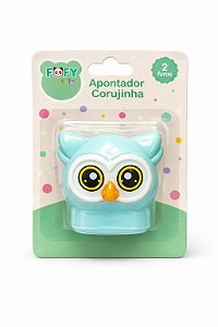 APONTADOR 2 FUROS CORUJINHA VERDE CLARO FOFY