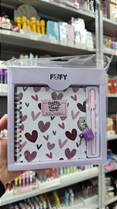 KIT DIARIO AMOR LILAS  FOFY