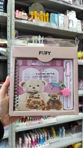 KIT DIARIO URSINHO ROSA FOFY