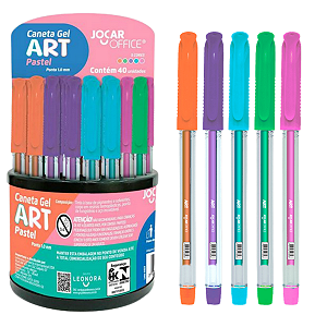 CANETA GEL ART 1.0 PASTEL DISPLAY C/40 UNIDADES LEO E LEO