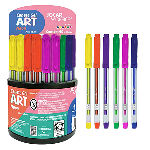 CANETA GEL ART 1.0 NEON DISPLAY C/40 UNIDADES LEO E LEO