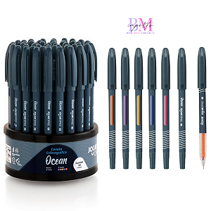 CANETA ESF. OCEAN 0.7 COLORIDA POTE C/50 UNIDADES LEO E LEO