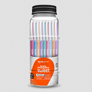CANETA ESF. PERFUMADA SWEET PONTA 0.7 POTE C/50 UN LEO E LEO