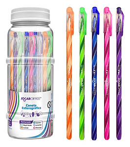 CANETA ESF. PERFUMADA WOW FUN PONTA 0.7 POTE C/50 UN LEO E LEO