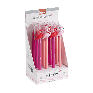 CANETA ESFEROGRÁFICA DIVERT GEL APAG 0.7MM - FLAMINGO CX C/12 UNID BRW