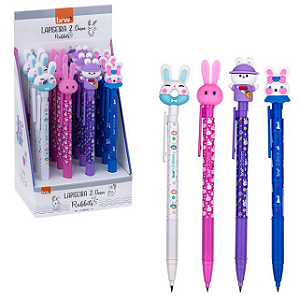 LAPISEIRA PLÁSTICA 2.0MM RABBITS CX C/12 UNID BRW