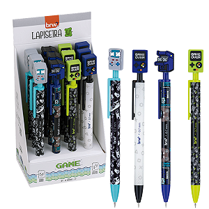 LAPISEIRA PLÁSTICA DIVERTIDA 0,7MM - GAME CX C/12 UNID BRW