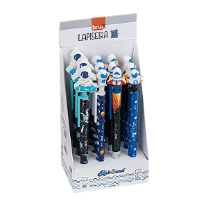 LAPISEIRA PLÁSTICA DIVERTIDA 0,7MM - ASTRONAUT CX C/12 UNID BRW
