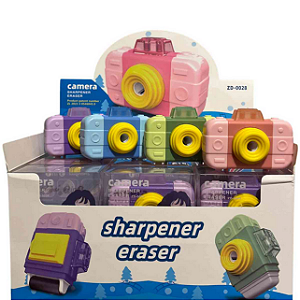 APONTADOR DE LAPIS COM BORRACHA CAMERA UNIDADE