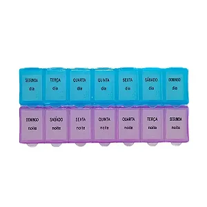 PORTA COMPRIMIDOS DIA SEMANAL  2 COMPARTIMENTOS