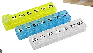 PORTA COMPRIMIDOS DIA SEMANAL 1 COMPARTIMENTO