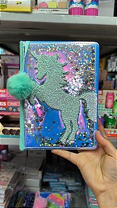 CADERNO INFANTIL UNICORNIO GLITTER