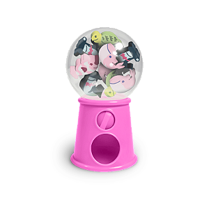 MINI BORRACHA FUNDO DO MAR POTE BALEIRO C/ 12 BORRACHAS UNID LEO E LEO