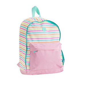 MOCHILA POLIÉSTER - 2 COMPART. - ENJOY - LISTRA COLORIDA BRW