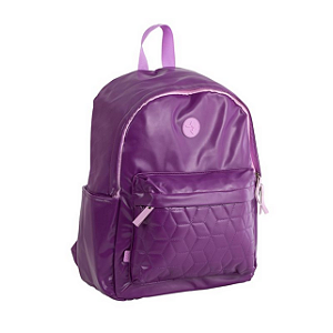 MOCHILA PU - 2 COMPART. + 2 BOLSOS LATERAIS - MATELASSE ROXO BRW