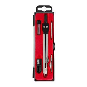 COMPASSO TÉCNICO METÁLICO - TIRA LINHA -5 PEÇAS BRW