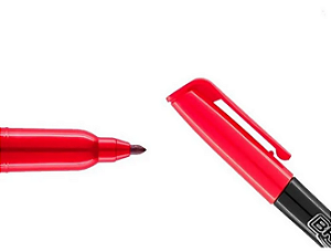 MARCADOR CD E DVD VERMELHO UNIDADE BRW